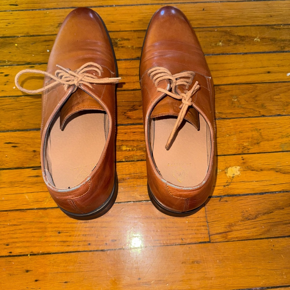 Elegant Tan Leather Men's Oxfords